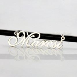 Personalised Nameplate Necklace Sterling Silver