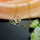 18ct Gold Plated Initial Monogram Personalised Heart Necklace