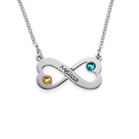 Infinity Heart Necklace with Engraving	