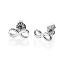 Infinity Stud Earrings with Initial