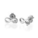 Infinity Stud Earrings with Initial