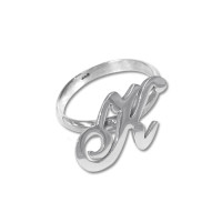 Initial Ring in Silver	