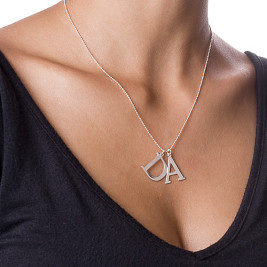 Initials Necklace in Silver	