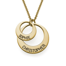 Jewellery for Mums - Disc Necklace in Gold Plating	