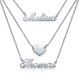 Layered Name Necklace in Sterling Silver	
