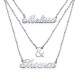 Layered Name Necklace in Sterling Silver	