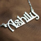 Sterling Silver Harrington Font Name Necklace