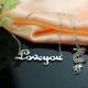 Personalised Sterling Silver Cursive Name Necklace