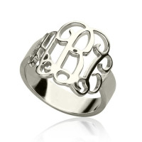 Personalised Sterling Silver Monogram Ring