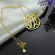 18ct Gold Plated Circle Monogram Necklace