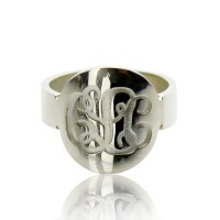 Make Your Own Monogram Itnitial Ring Sterling Silver