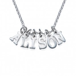 Multiple Initial Necklace in Silver	