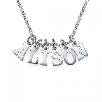 Multiple Initial Necklace in Silver	