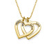 18k Gold Plated 0.925 Silver Engraved Necklace - Heart