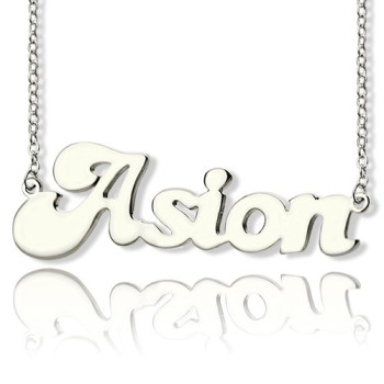 Ghetto Name Necklace Sterling Silver