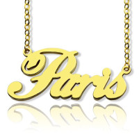 18ct Gold Plating Name Necklace "Paris"