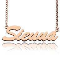 18ct Rose Gold Plated Sienna Style Name Necklace
