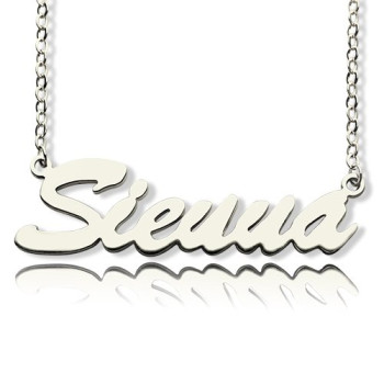 Sterling Silver Sienna Style Name Necklace