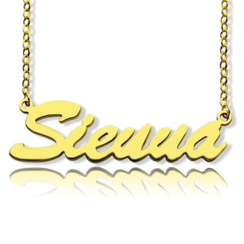 18ct Gold Plated Personalised Name Necklace "Sienna"