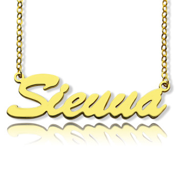 18ct Gold Plated Personalised Name Necklace "Sienna"