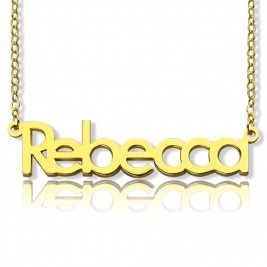 Solid Gold Rebecca Style Name Necklace-18ct