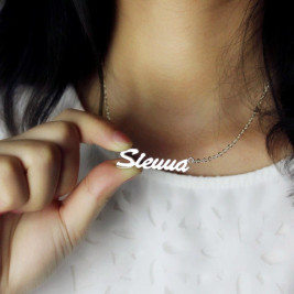 Sterling Silver Sienna Style Name Necklace