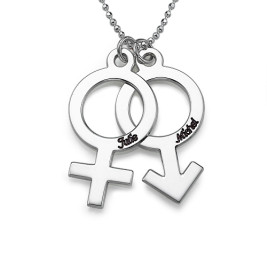 Necklace with Female  Male Symbol	