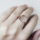 Engraved Script Rose Gold Monogrammed Ring