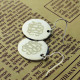 Disc Signet Monogrammed Earrings Sterling Silver