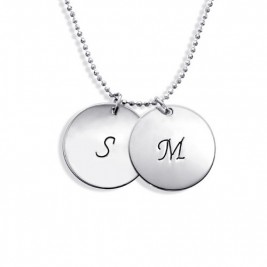 Personalised Sterling Silver Disc Pendant Necklace	