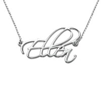 Personalised Silver Script Necklace	