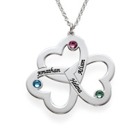 Personalised Triple Heart Necklace