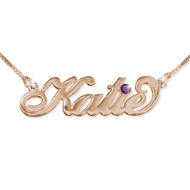 Rose Gold Plated Silver Swarovski Necklace