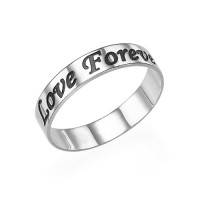 Script Sterling Silver Promise Ring	