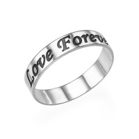 Script Sterling Silver Promise Ring	