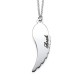 Set of Two Sterling Silver Angel Wings Necklace	
