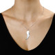 Set of Two Sterling Silver Angel Wings Necklace	