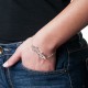 Side Heart Silver Name Bracelet/Anklet	