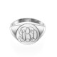 Signet Ring in Sterling Silver with Engraved Monogram