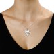 Silver Couples Breakable Heart Necklace	