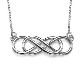 Silver Double Infinity Necklace	