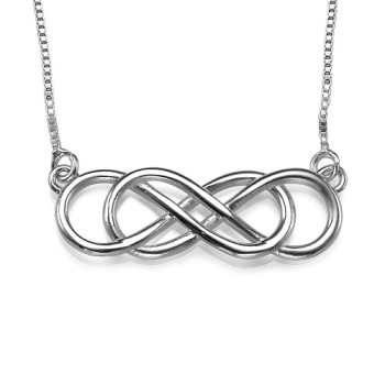 Silver Double Infinity Necklace	