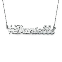 Silver Hashtag Necklace	