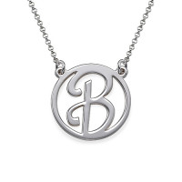 Silver Initial Pendant	