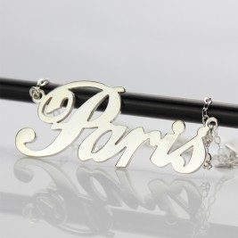 Custom Name Necklace Sterling Silver "Paris"