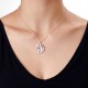 Silver Swirly Initial Necklace	