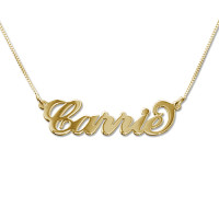 Small 18ct Gold-Plated Silver Carrie Name Necklace