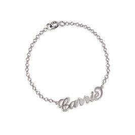 Sterling Silver "Carrie" Name Bracelet / Anklet