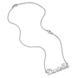 Sterling Silver Charm Name Necklace	