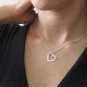 Sterling Silver Engraved Heart Necklace-One Pendant/Two Pendants/More Pendants